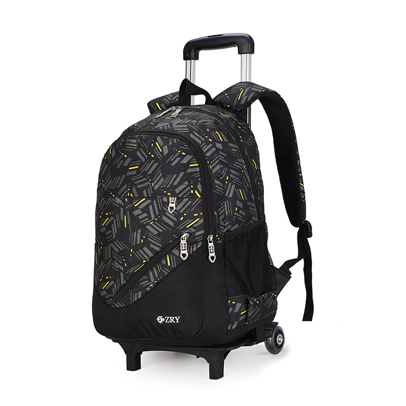 Nuevo carro mochila primaria y secundaria niños grado 3-6-7 de tres ruedas de seis ruedas subir escaleras de doble uso