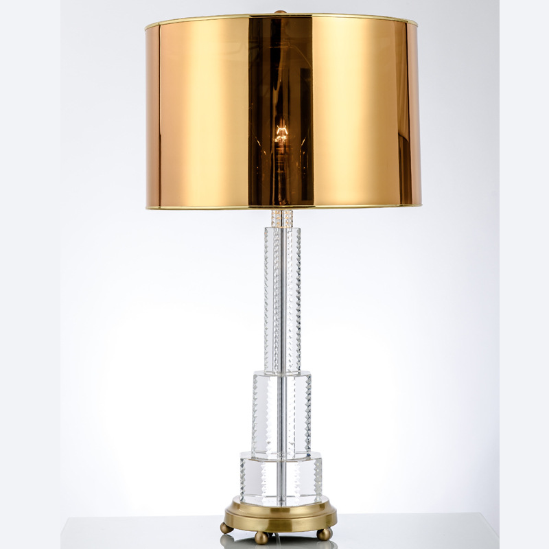 后现代创意透明灯塔水晶灯美式设计师装饰样板房软装卧室客厅台灯