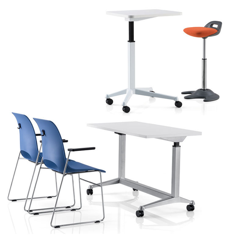Multimedia Lifting School Company Training Room Podium Long Conference Training Table Podium Workbench