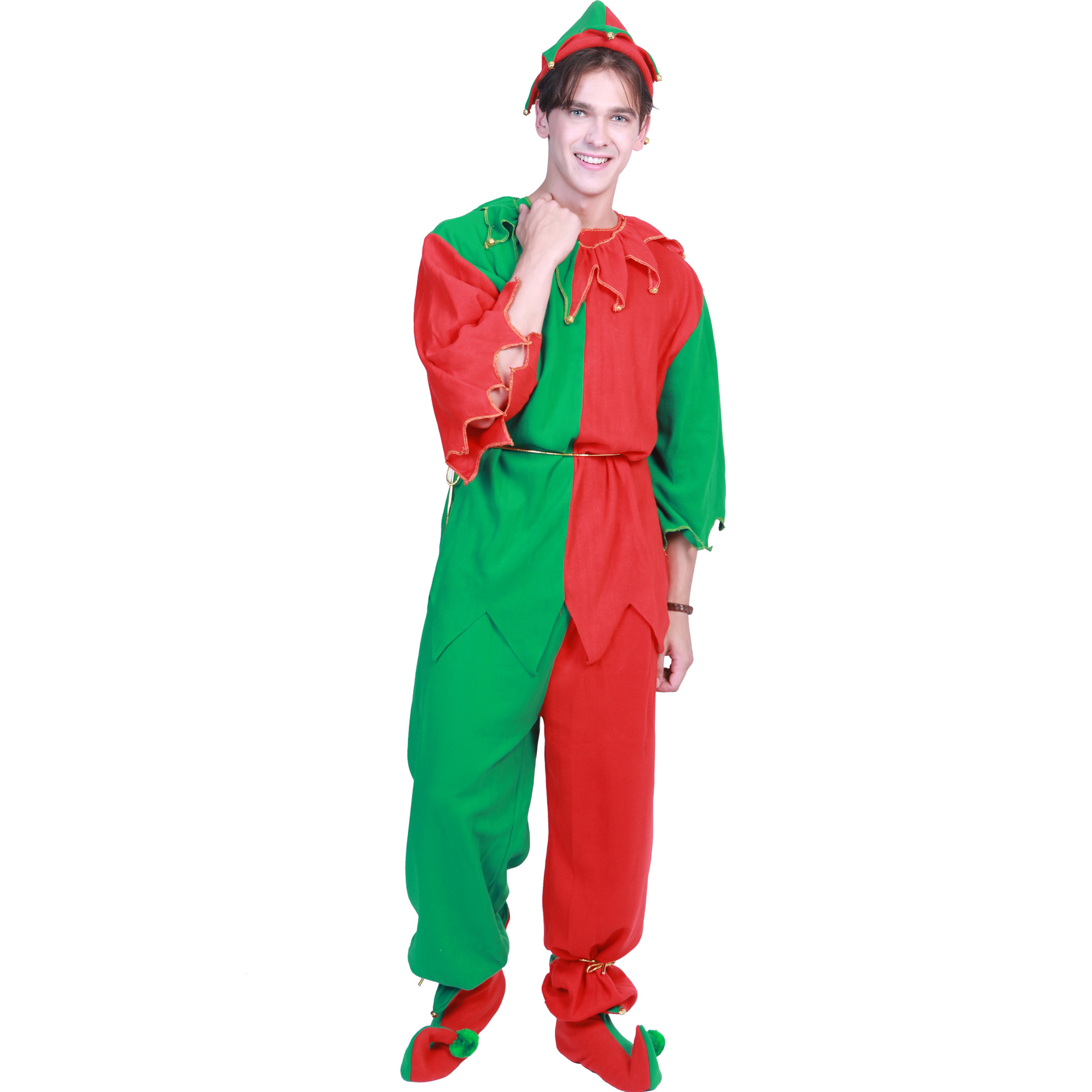 Parent Child Family Christmas Elf Luxury 7-piece Set Party Event Performance Clothing_voghion.com