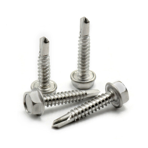410 stainless steel external hexagonal drill tail screws Washer self-tapping self-drilling screws with glue dovetail self-drilling screws M5.5