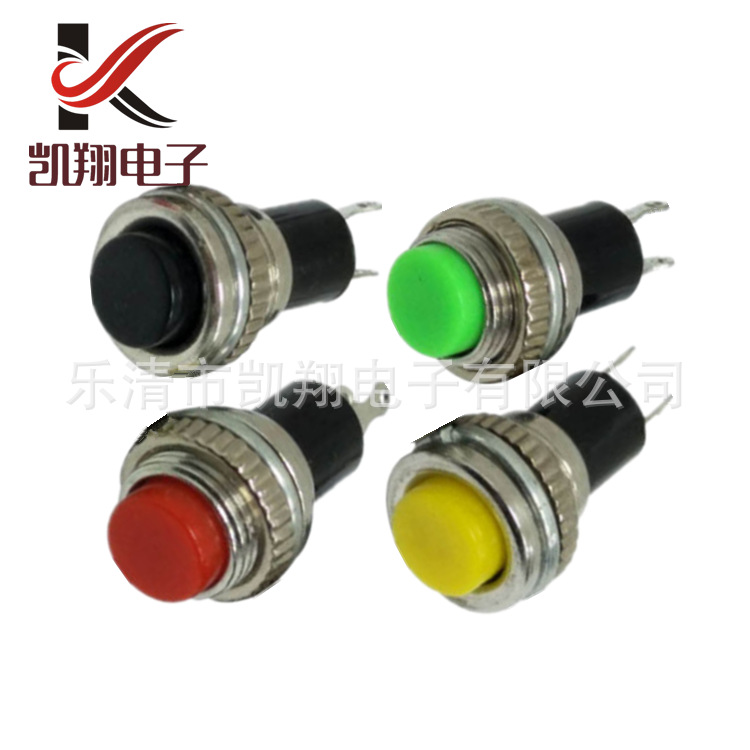 供应按钮开关DS-314/316复位常开钮开关 10MM无锁上螺纹按钮开关