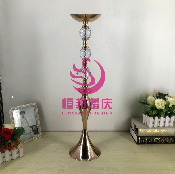 새로운 웨딩 소품 도로 납 금속 단철 꽃병 메인 테이블 꽃 도자기 단철 꽃대 시뮬레이션 꽃 장식
