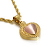 Golden zirconium heart shaped suitable for men and women, pendant stainless steel, necklace, jewelry, wholesale