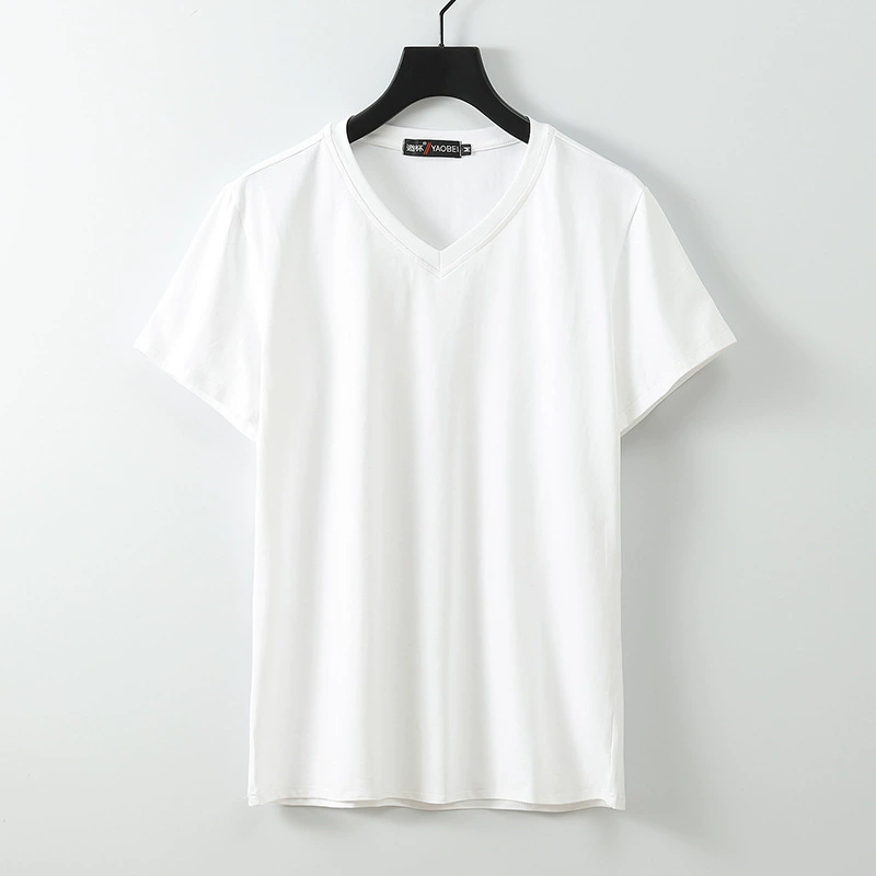 Мужская футболка с короткими рукавами, летняя модная мужская футболка большого размера в корейском стиле, хлопковые топы с половиной рукавов, футболка-майка