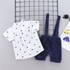 Summer children's summer clothing suitable for men and women, set for early age, sleeves, with short sleeve