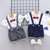 Summer children's summer clothing suitable for men and women, set for early age, sleeves, with short sleeve