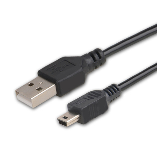 Black mini5P charging cable 1 meter 1.5 meters V3 T-port elderly mobile phone singing machine MP4 charging data cable