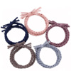 Elastic woven hair rope with pigtail handmade, hair accessory, Korean style