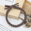 Elastic woven hair rope with pigtail handmade, hair accessory, Korean style