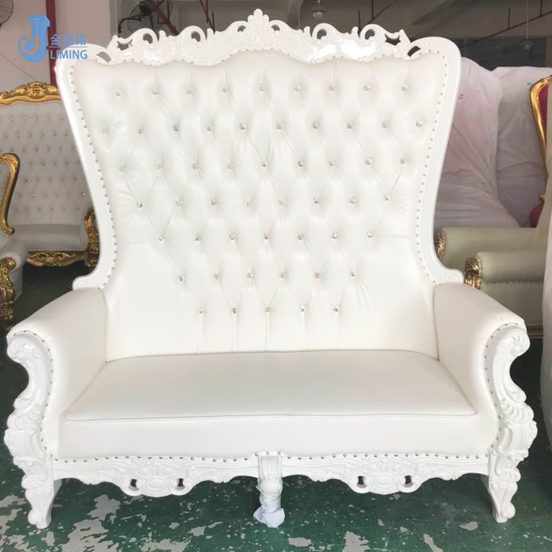 Sillón de Boda Estilo Sirena, Asiento Doble para Novios, Sofá Europeo Retro de Lujo, Silla de Decoración para Bodas