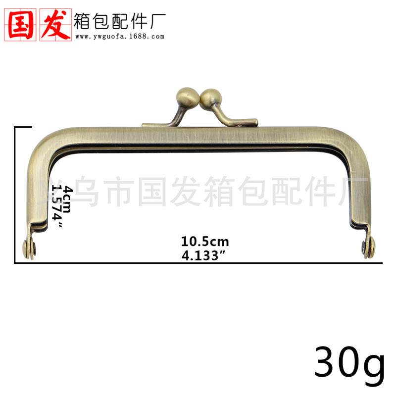 No agujero 8.5CM 10.5 15 18.5cm cuadrado bronce oro oro serie accesorios de bolsa de oro