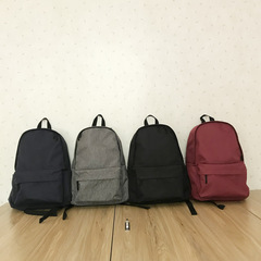 日本2021純色簡約風雙肩包女學生背包大號男書包印刷商標logo印製