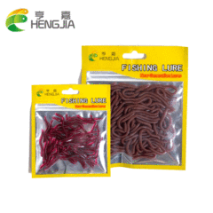 Hengjia Simulation Earthworm Bait 4cm 8cm Bionic Casting Fake Fish Soft Lure Hot Selling Fake Lure Casting Lure Bloodworm Companion