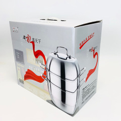 Mingyang 2-3 Layer Stainless Steel Steamer Multifunctional Gift Cookware Wholesale 28cm Chinese with Logo Printed Pot