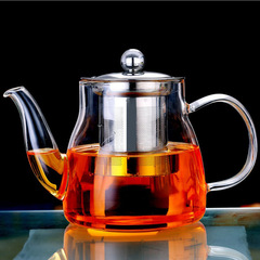 High borosilicate heat-resistant glass teapot thickened transparent household tea water separator tea maker drop shipping