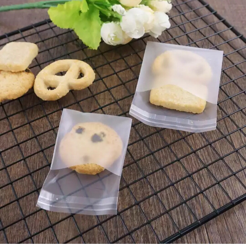 Translucent Frosted Self-adhesive Bag Baking Cow Cracker Bag Snack Snowflake Crisp Packaging Bag Cookie Scented Tea Self-sealing Bag