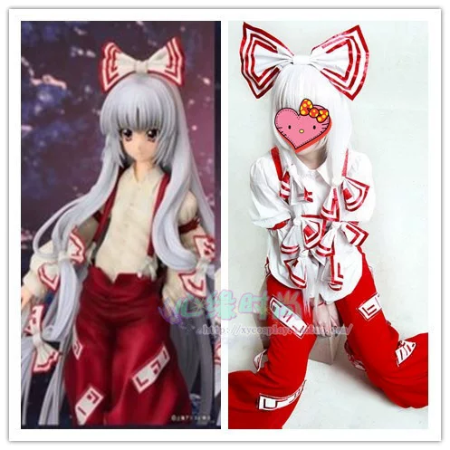 Spot Oriental Project Cosplade clothing Oriental Yongye Night Copy Fujiwara Girl Red COS Free Bow
