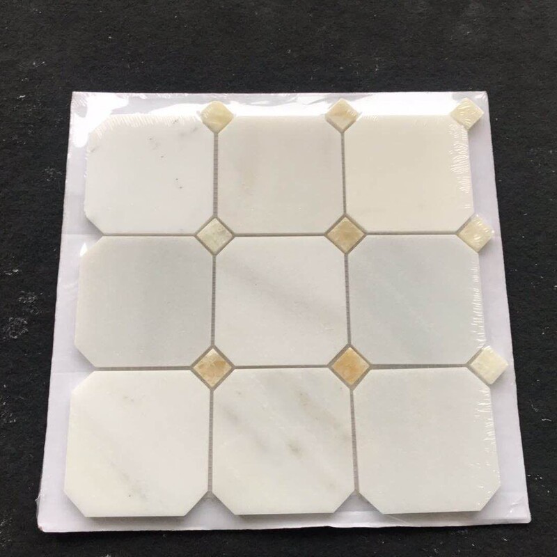 High-Quality White Octagonal 10cm Marble Mosaic Tiles for Bathroom Background Walls and Floor Tiles High-Quality White Octagonal 10cm Marble Mosaic Tiles for Bathroom Background Walls and Floor Tiles