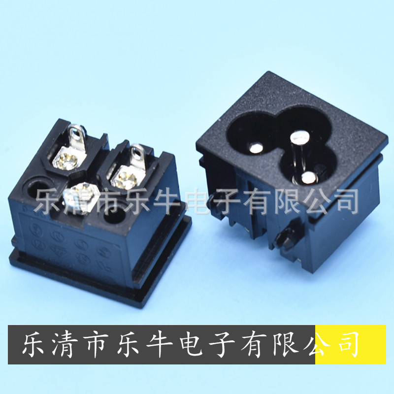 CCC认证三孔AC电源插座 米老鼠插座DB-6 RF-190三针梅花插座