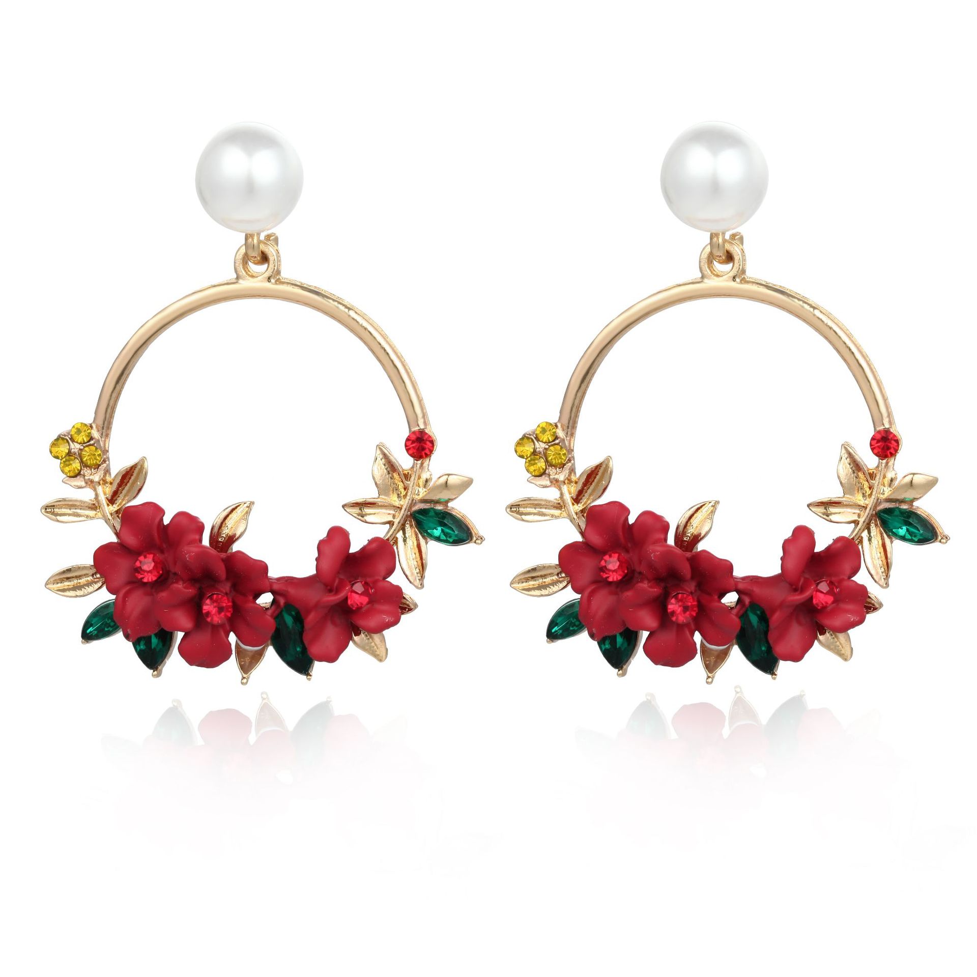  Pendientes de flores con perlas de cerámica suave - Estilo coreano Ins, mismo estilo que celebridades en línea, dulces - Producto estrella para mujer en AliExpress image 9
