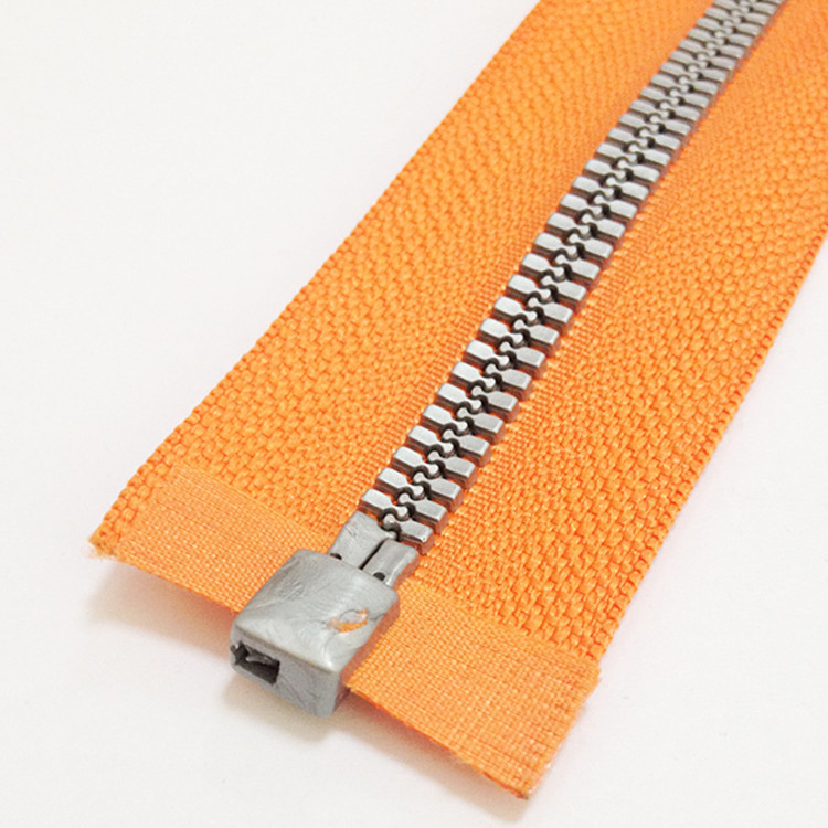 Resin Silver Teeth Zipper, Resin Ash Teeth Fine-Tooth Zipper, Open-End Resin Zipper, Colorful Open-End Garment Zipper Wholesale