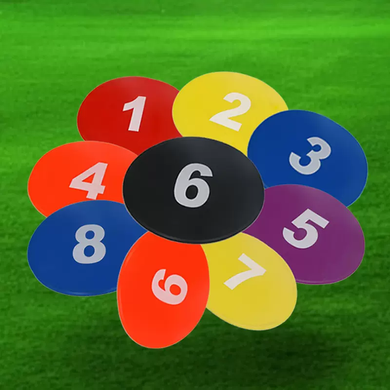 数字地标垫 数字标志碟足球篮球训练器材标志盘标志物套装1-10