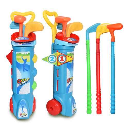 Hot selling children's parent-child practice golf set indoor and outdoor sports fitness ball toys outdoor