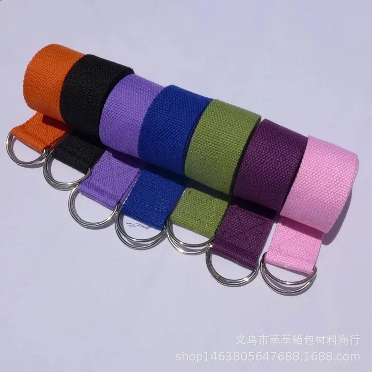 义乌瑜伽伸展带 瑜伽绳 动作伸展带拉力带 加长183瑜伽伸展带厂家
