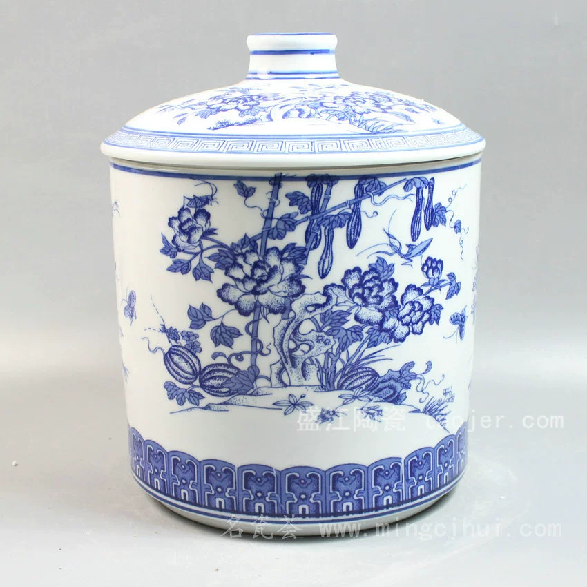 景德镇 Blue and white storage system, Puerh tea, tea pancake