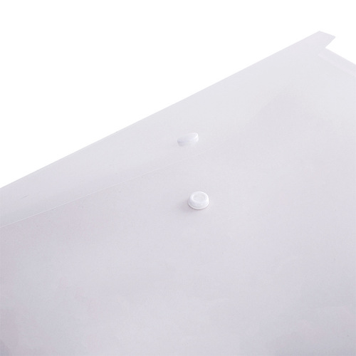 Deli 8308 file bag A4 transparent plastic bag snap button briefcase storage bag office business file bag