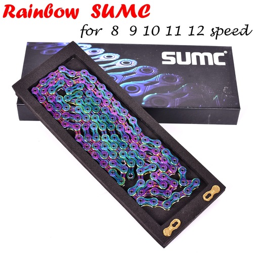 SUMC fully hollow color chain mountain bike road bicycle transmission chain chain 9 10 11 12 speed