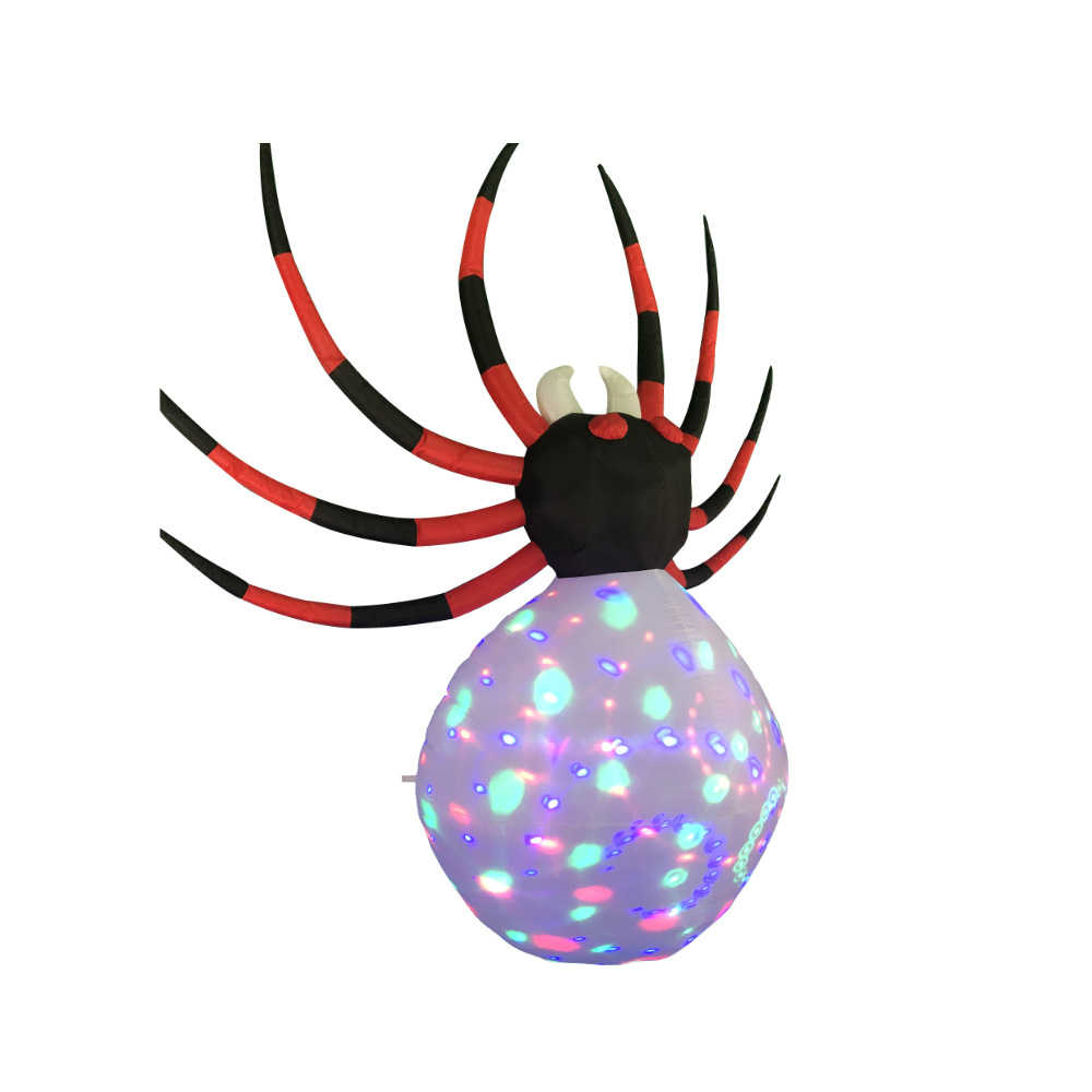 Amazon para Halloween calabaza 2,4 metros araña modelo de aire extraña decoración de Halloween fantasma festival inflable modelo de aire