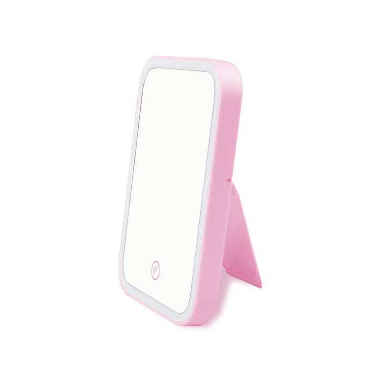 Espejo de belleza táctil portátil espejo de maquillaje LED con luz moda princesa espejo de relleno de luz espejo plegable