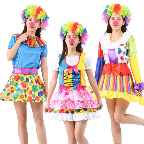 Clown clothes suit for adults, April Fools' Day, cute clown costume for men, masquerade, funny costumes