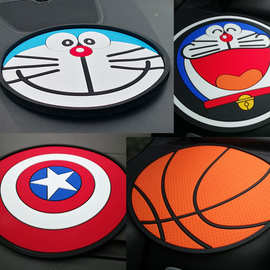 隔热垫NBA篮球垫英雄系列中控台装饰垫汽车内饰用品圆形防滑垫