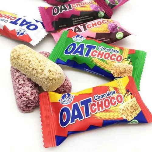 Russian style oatmeal crisps, multigrain cereal breakfast biscuits mixed flavor, chocolate snacks wholesale