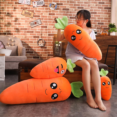 New soft plush toy creative expression carrot doll pillow girls bedside sofa cushion pillow