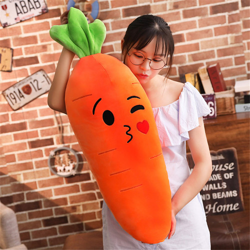 New soft plush toy creative expression carrot doll pillow girls bedside sofa cushion pillow