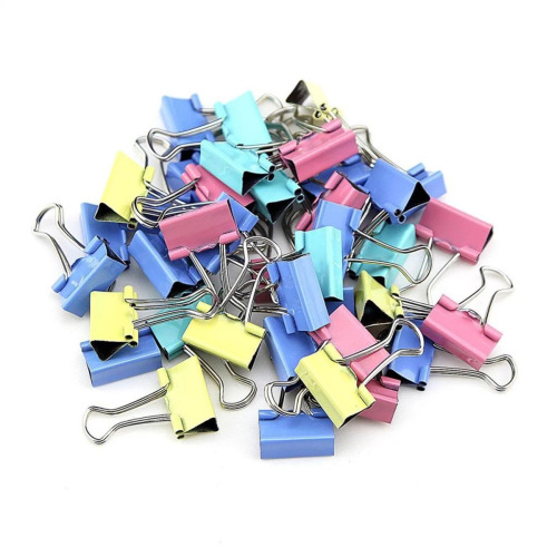 Office stationery color long tail clip household metal file clip colorful stainless steel bill clip binding long tail clip