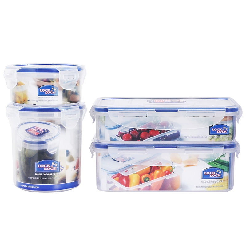 Plastic mini box, lunch box, capacious set, gift box, 4 pieces