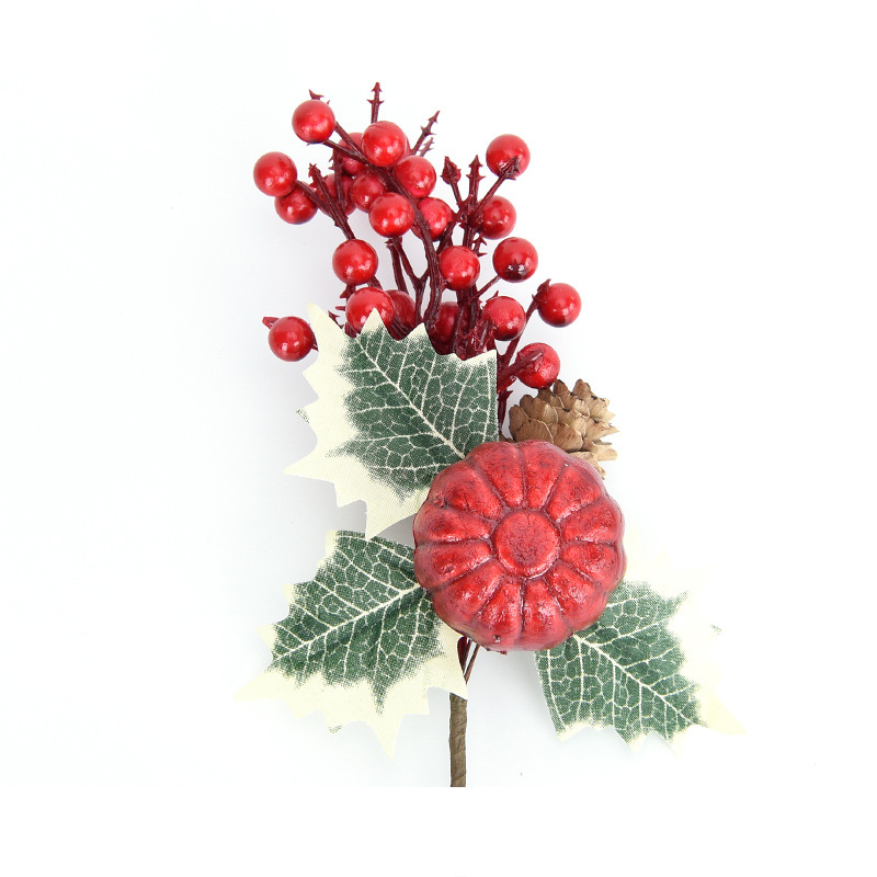 Arreglo de cadena de fruta roja de simulación fruta roja baya decoraciones de navidad accesorios de bricolaje decoración del hogar de la boda