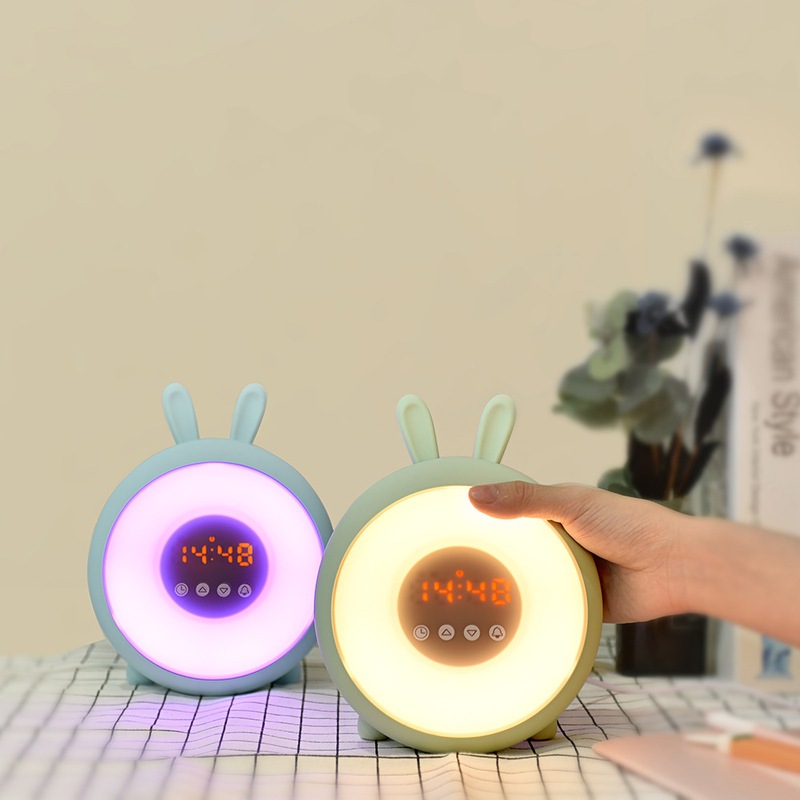 Wake-Up Light Manufacturer Directly Supplies USB Night Light with Three Colors to Choose from Amazon Supply Sweet Dream Time Rabbit Night Light