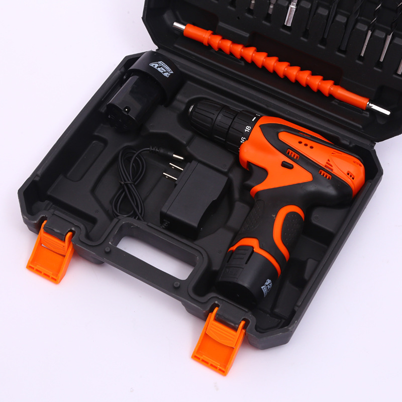 Práctico hogar hardware herramienta Caja de Herramientas multifuncional portátil de litio taladro eléctrico decoración reparación Caja de Herramientas