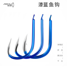 鲢鳙钩钓鱼钩新关东无倒刺千又彩钩荧光色蓝色彩色