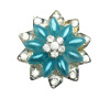 Pin, bag accessory from pearl lapel pin, flowered