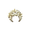 Pin, bag accessory from pearl lapel pin, flowered