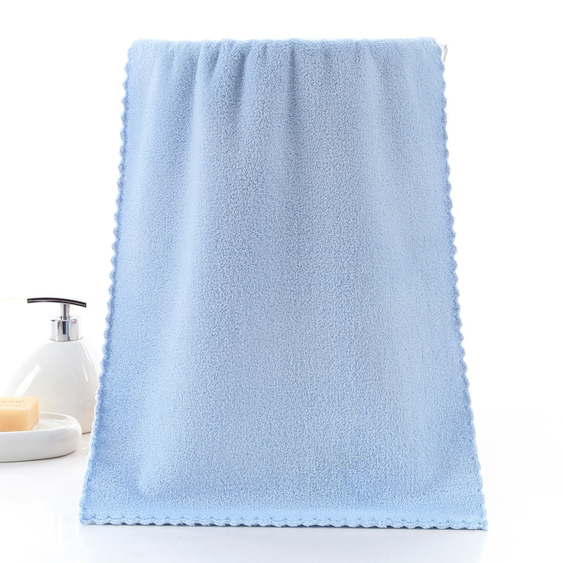 Serviette en polaire corail microfibre unie pour couples, épaisse, absorbante, idéale pour sécher les cheveux et le visage. Vente en gros._voghion.com
