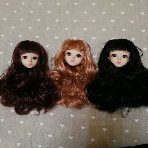 30cm doll head, plain body, vinyl toy, dress up, braided hair, 4d eyes, frosted glass eyes, 20 joints, 6 points
