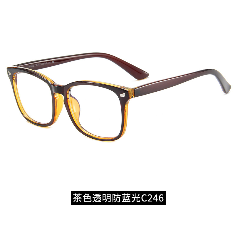 Amazon popular 8082 anti-azul gafas de luz reloj femenino ordenador jugar teléfono móvil anti-fatiga gafas sin grado gafas lisas